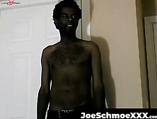 JoeSchmoeXXX. com - Black amateur masturbates his BBC solo and cums with intense pleas