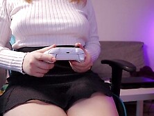 Жопастая сучка трахается после игры