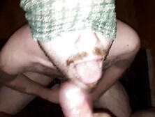 Blindfolded Sub Sucking And Taking Cum