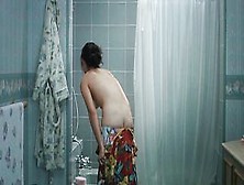 veronica yip undresses and showers