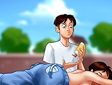 Summertime Saga Son Massage Mom In Summer