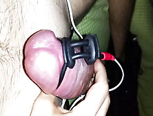 E-Stim Precum Ginormous Glans Closeup Rodring Wakn Dancing Cock