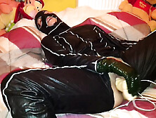 My wife masturbates to orgasm with a big dildo.  & The best licking of my ass.