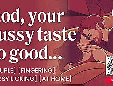 ASMR Audio Porn: Twat Licking and Fingering with Bf at Home - Finger Play & Oral - Erotic Audio Roleplay for Women