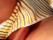 It was like madness but my hand was caressing stranger's jock below petticoat in subway