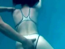 White Asics Swimsuit Underwater Play