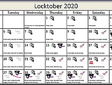 Locktober 2020 - The tasks that each proper chastity slave should perform that month of the year.  You have to follow all the tas
