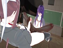 Ddlc: Femboy Monika Jerk Off Сaught By Yuri