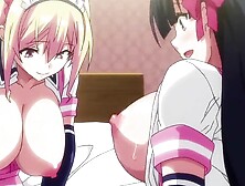 Two big tits dolls are enjoying in each other's cherry