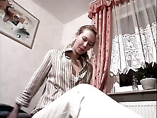 Audition of German blonde masturbating in front of the camera to become a porn actress