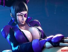 Sexy Big Tits 3D Street Fighter Babe Banged