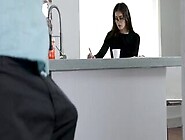 Sofie Reyes bends over and takes in deep her stepbrothers man meat