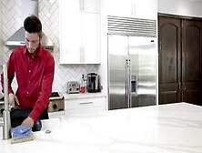 Hazel Heart sucking off stepbrothers big prick