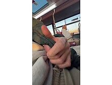 Bus Risky Cum (Almost Caught Masturbating)