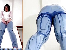 Cute Whimpering Japanese Soaks Her Pants