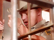This handsome hung guy in a police uniform drilled her hairy cunt and ate her