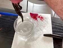 Leeches feed on cock