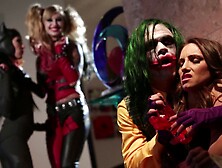 Chicks in kinky outfits are in need of a hot fellow's hard boner