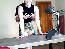 Fucking my neighbours husband while he was podcasting