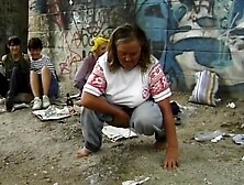 Homeless Fucking in Filthy Place - Warning!