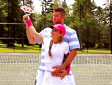 Sexy Babe Kathy Rose Enjoys Getting Fucked On The Tennis Court