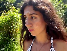 Sweetheart sucks my dong on a public beach and walks along the shore with cum on her face - Cumwalk