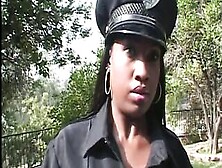 Goddess African Whore Clothed As Cop Gets Her Vagina Banged