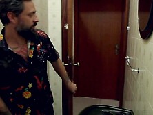 Two naughty babes are sharing dude's pecker in a 3some