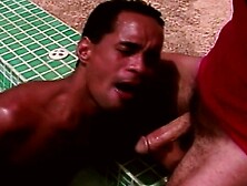 HOMO ISLAND Scene-4 Homo anal three-some in the pool with a Latino ally