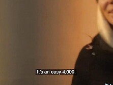 Public Agent Hot blonde fucks him for his cash offer