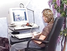 Blonde German GILF sucks and rides big dick