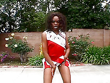 Ebony Cheerleader Gives A Pussy Pep Talk To Huge Black Shaft