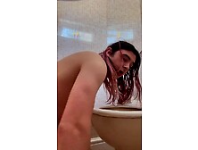 Dumb Tranny Drinking Piss From Toilet