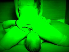 Nightvision web camera on and Sitting on his face