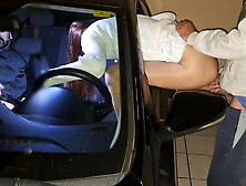 Husband Watches Wife Get Fucked Doggy Style in Parking Lot - Public Creampie & Squirting
