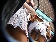 Voyeur Upskirt At The Street Market