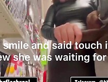 This Got Girl Helped Me In The Public Store.  Check My Tele For Full Video