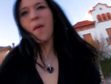 Dark Haired hot with long hooters has anal sex inside the kitchen