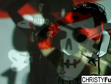 Cutie Christy Mack the Pirate plays with her crazy sexy booty