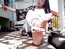 Foot fetish pov,  solo