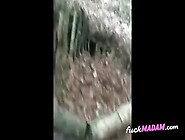 Hot Brunette Amateur Blowjob In The Woods