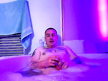 Horny Bath Time Wanking Off In The Bath