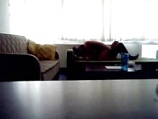 Cheating hotty on my ottoman