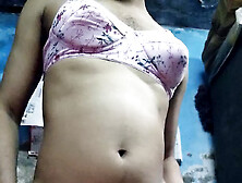 Indian Hairy Boy Wearing Pink Bra And Panty