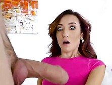 Petite Kiley Jay seduces a hunk stranger to fuck her wet pus