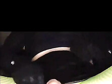 Ground View Stroking My Big She Cock And Cuming In My Green Pantyhose And Gloves