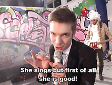 Big ass milf fucked hard with black pole