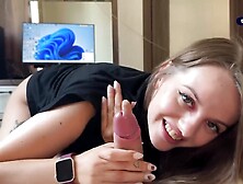 Amateur hot teen POV blowjob video