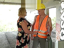 Gilf Cowgirl Makes Young Construction Worker Cum