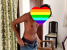 Sri Lankan Hot Boy Undressing To Watch Gay Porn And Cum